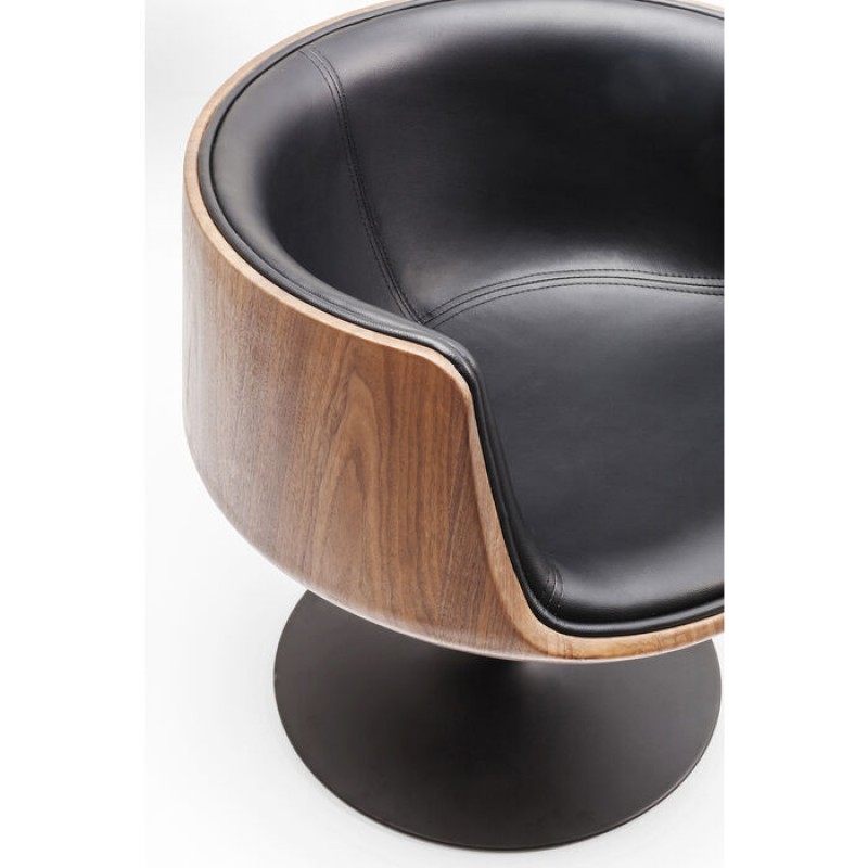 Swivel Armchair Club Walnut